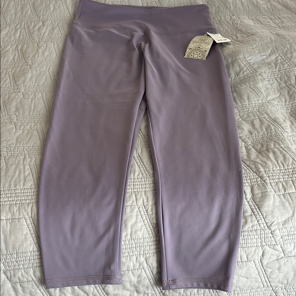 Balance Collection Purple Leggings Comfortable Knit Bottoms
